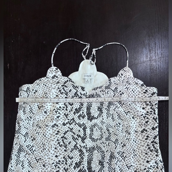 J Crew Snakeskin Print Halter Tank Top Style Blouse Size 6 - Picture 8 of 12